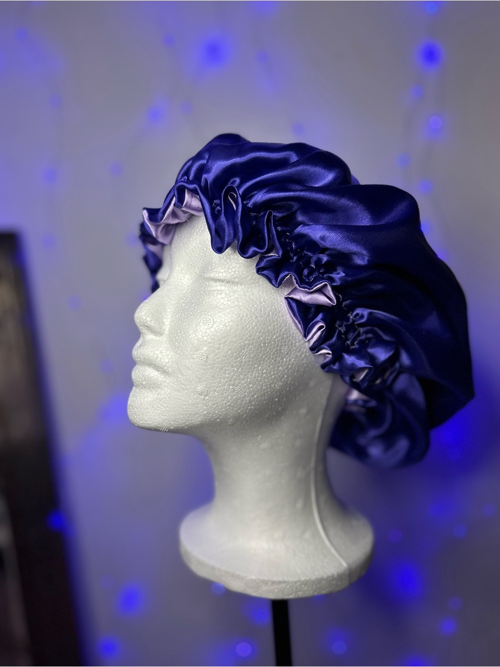Satin Sleep Bonnet - Deep Purple